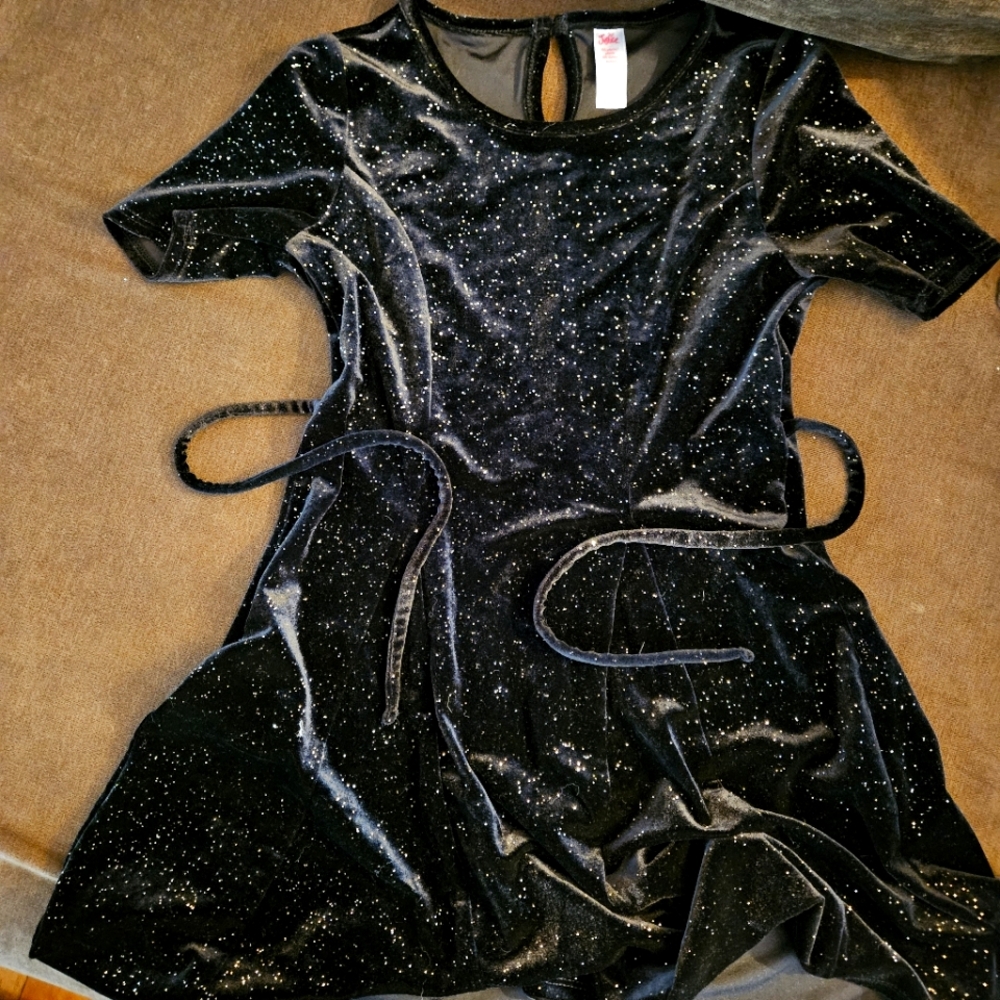 Sparkling Black Kids Dress Justice ✨️❣️